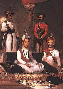 220px-Madhu_Rao_Narayan_the_Maratha_Peshwa_with_Nana_Fadnavis_and_attendants_Poona_1792_by_James_Wales