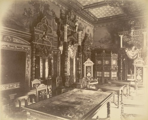 Library at Lakshmi Vilas Palace in Baroda - 1895